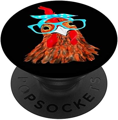 Пиле с банданой на главата и очила скъпа забавна идея за подарък PopSockets с възможност за смяна на PopGrip