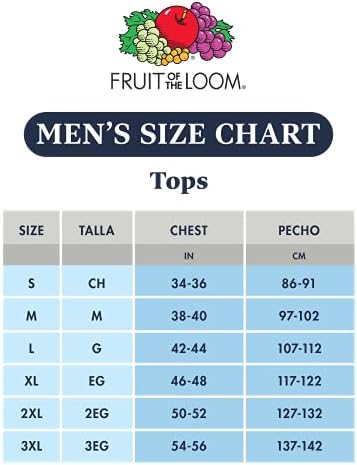 Мъжки тениски Eversoft от памук Fruit of the Стан с къс ръкав и джобове, Дишащи и без етикети