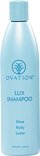 Шампоан Ovation Hair Lux - За блестящи и послушни, обемна коса - 12 унции - Плътна пяна за дълбоко почистване За всички типове коса - С Пальметтой, Алое Вера, лавандула, мащерка