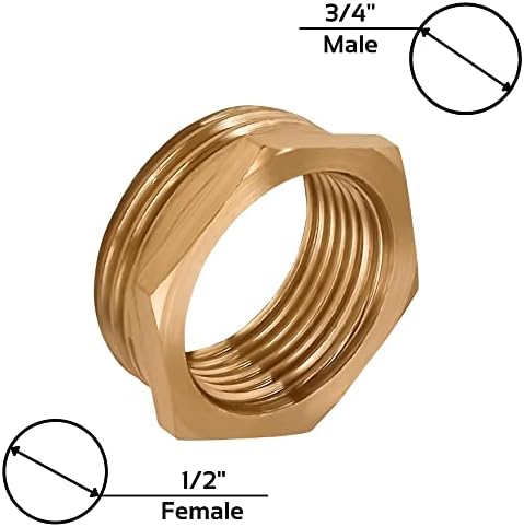 Адаптер за тръбни фитинги 1/2 с вътрешна резба x 3/4с външна резба, латунная дизайн, фитинги с резба NPT