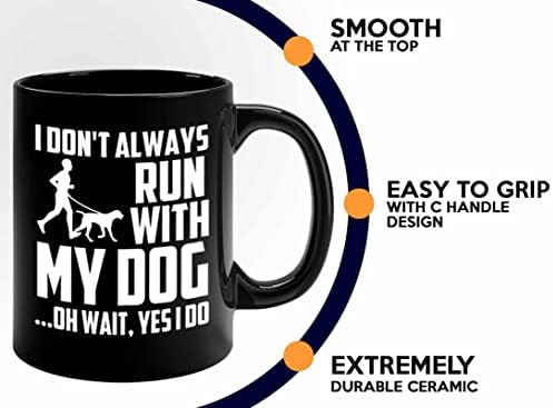 Кафеена чаша за дресура на кучета 11 грама, Черна - with my dog - Треньор, Треньор на Кучета, Собственик на домашен любимец, Выгуливающий Кученца, Спасяване на животни, Осин
