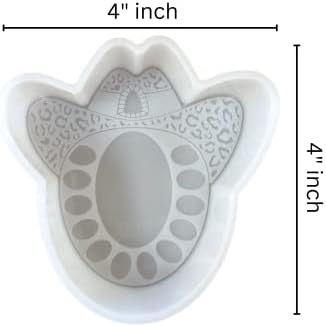 Леопардовая Ковбойская Шапка с Мивка, Тюркоаз, Скуош, Силиконова Форма за Фрешей, Типична за Ароматни Топки, Автомобилна Свещ, Сапун, Печка, Безопасна за Печене, Термостойкая до 400 F, 4 x 4 x 1 инча, Западен леопард