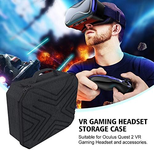 калъф beiyoule за гейминг слушалки Oculus Quest 2 All-in-one VR Gaming Headset - Твърд Пътен калъф Oculus Quest 2, Защитна чанта виртуална реалност, защита от удари, прах и вода