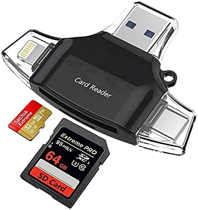 Смарт притурка на BoxWave, който е съвместим с Lenovo ThinkPad L14 (20U5) (смарт притурка от BoxWave) - Устройство за четене на SD карти AllReader, четец за карти microSD, SD, Compact USB за Lenovo ThinkPad L14 (20U5)