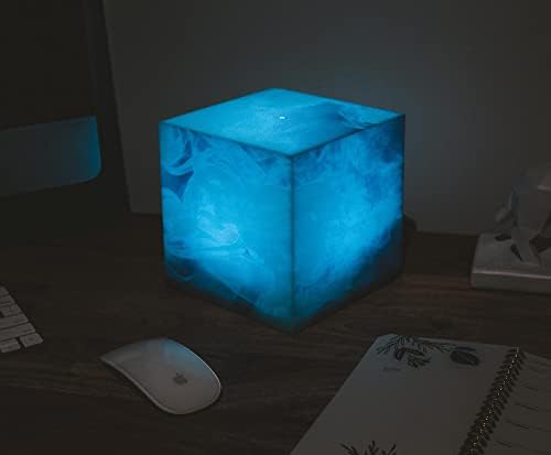 Marvel Studios Tesseract Cube Infinity Stone 6-Инчов Копие Led Подсветка На Настроението С Промяната На Цвета За Прикроватного Маса