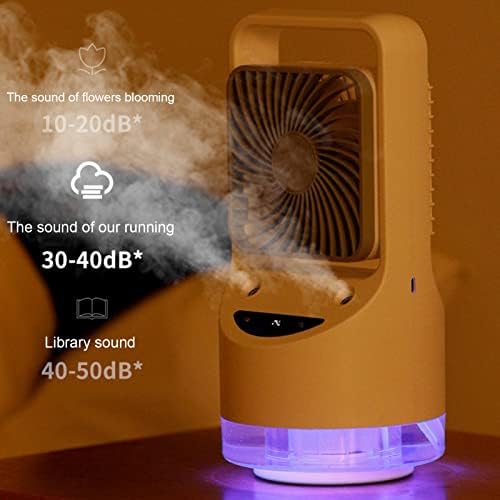 Охлаждащ вентилатор Smalibal с регулируема 3 скорости, хидратиращ портативен дисплей на температурата, тенис на вентилатора-охладител за офис