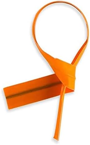 Ярки Цветни-Оранжеви пластмасови / хартиени връзки с покритие 4 / 7 x 1/4 Туист-Не се разкъсват и не дойде / 100шт (4 инча)
